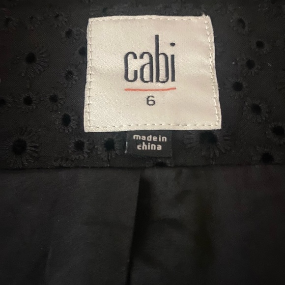 CAbi black eyelet Flamenco jacket 6 - Picture 4 of 12